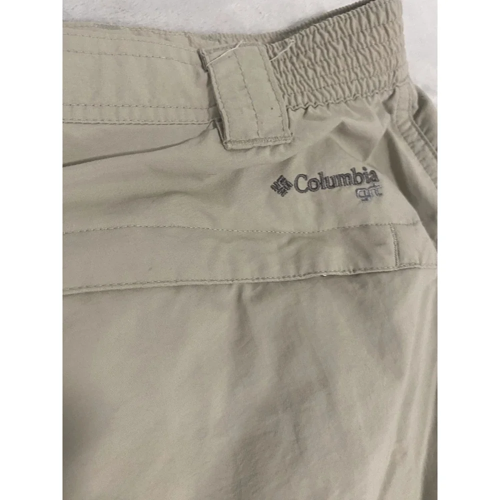Columbia‎ Grt Pants Mens XL Beige Nylon Convertible Hiking Outdoor Cargo Pockets